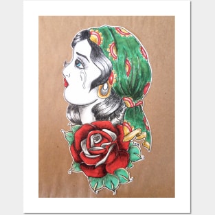 Gypsy Girl Tattoo Design Posters and Art